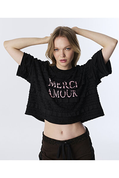 Twist SLOGAN BASKILI DOKULU TİŞÖRT