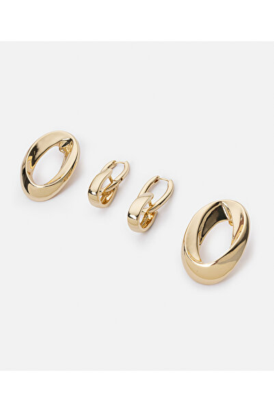 İpekyol İkili metal küpe seti