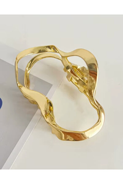 cityvision Gold Color Metal Ellipse Model Hairpin Hair Clip 7 cm