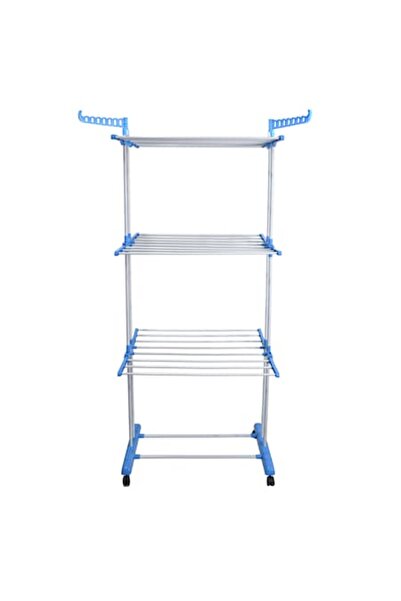 Naimeed Suport de uscare vertical pliabil cu roți, 6 rafturi, D4835, alb