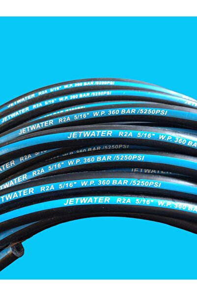 TAM HİDROLİK 20 METRE 5/16" Yüksek Basınç Araba Yıkama Hortumu 1/2" DÜZ Rekorlu 360 BAR