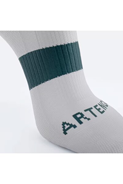 Decathlon Tennis Socks - Long Cuffed - 4 Pairs - Blue Patterned/Green/Blue - Rs 300