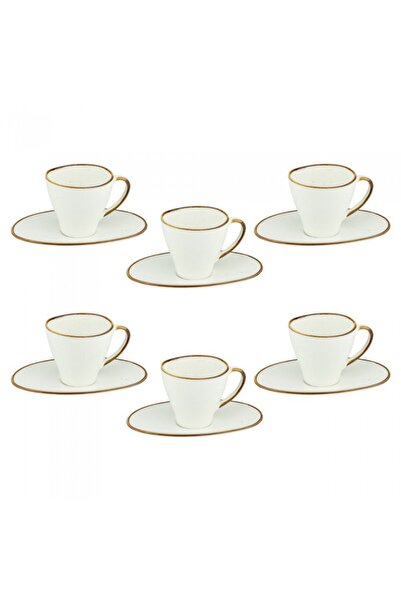 Culinaro Set 6 cesti cu farfurii din portelan pentru capucino ARIZONA GLISS 160ml