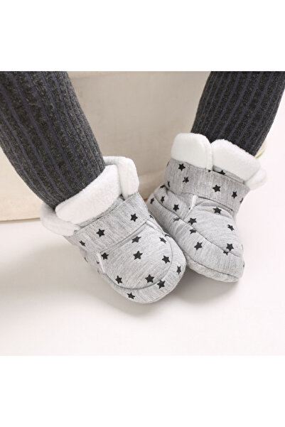 Superbaby Grey ankle boots with black stars