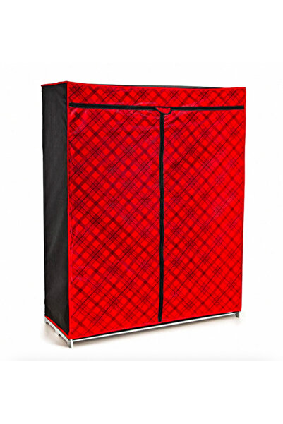 Yidev Doğrular Kumaş Gardırop Ekose 117x145x48 cm