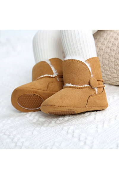 Bebelul Brown boots with buttons for girls