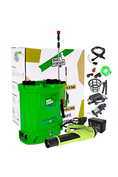 Golden Fish *Cel mai mic pret* Pompa de stropit cu acumulator Micul Fermier 12 L, 12 V, 2.3 MPA + Atomizor porta