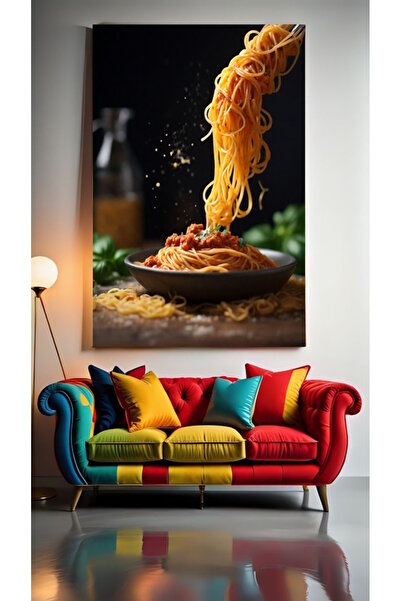 özkacar SPAGHETI SOS V2 Tablou pe pânză pentru decorarea casei, perete, salon...