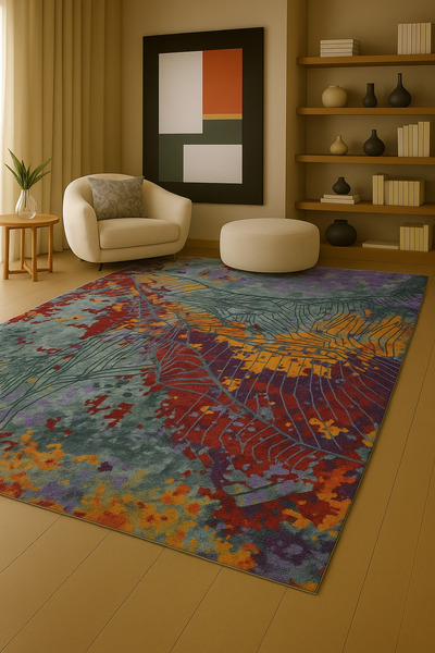 Rugs Modern Halı MOSSO Geleneksel Motifli Desen Temalı Dokuma Taban Vintage D...