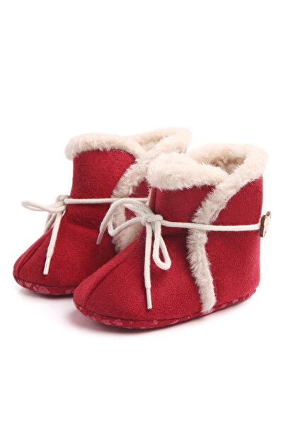 Superbaby Cizmulite imblanite rosii - Warm baby boots