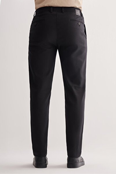 İmza Black Side Pocket Straight Leg Cotton Comfort Fit Chino Casual Trousers 1003255166