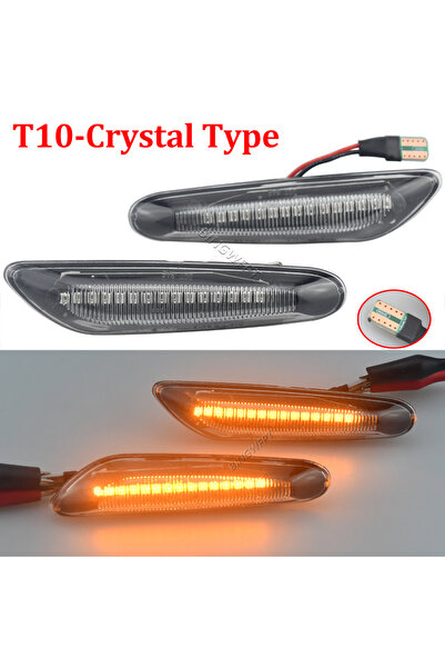 Choice3 مصباح إشارة انعطاف جانبي LED ديناميكي متدفق بعدسة دخانية من النوع B م...