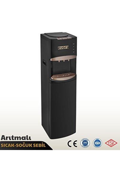 Evora Özel Seri Ev Tipi Ofis Tipi Sıcak Soğuk Arıtmalı Su Sebili Gold Siyah Premium