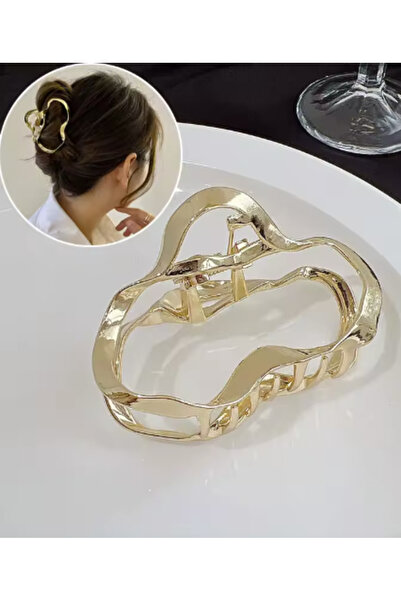 cityvision Gold Color Metal Ellipse Model Hairpin Hair Clip 7 cm