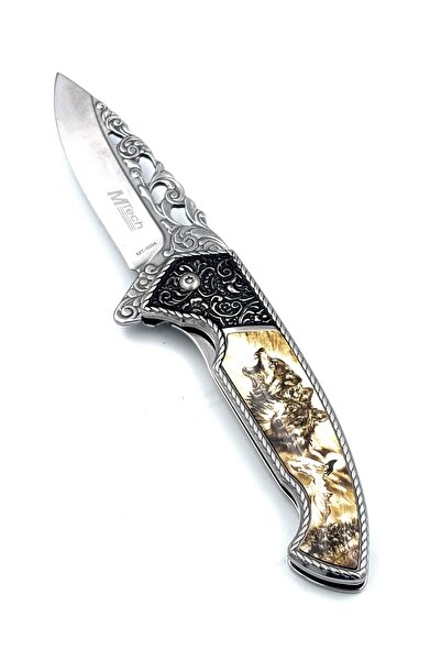 Nokta Outdoor KAMP OUTDOOR İŞLEMELİ AYI MODEL MTECH ÇAKI 20,7 CM KİLİTLİ KEMER KLİPSLİ