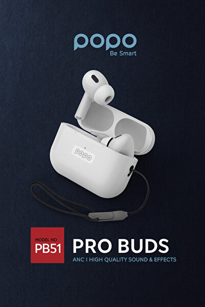 POPO سماعات Pro Buds PB51 لاسلكية – تقنية ANC لعزل الضوضاء وصوت عالي الجودة م...