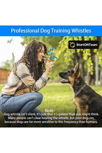 StartONTeam Fluier profesional cu ultrasunete anti-lătrat pentru dresaj, respingere sau rependere câini agresivi, roșu