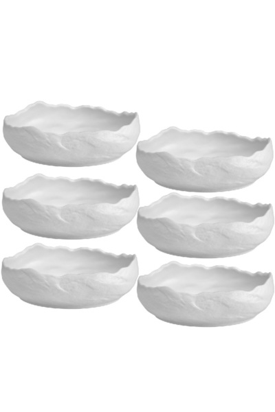 Culinaro Set 6 farfurii adanci ovale WHITE NEST 20x16xh7,2cm, 700ml