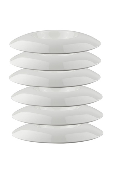 Culinaro Set 6 farfurii gurme portelan Vision White 18cm alba