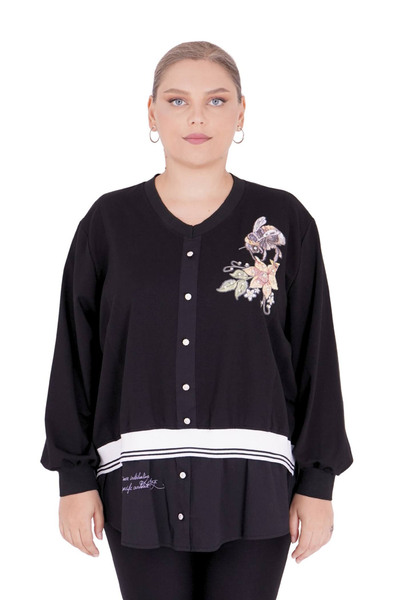 Darkmen بلوزة نسائية كبيرة الحجم بمظهر قميص