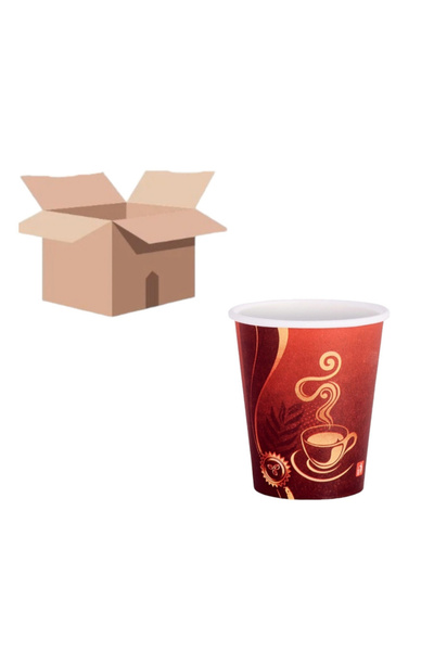 CB12 Carton - Paper Tea Cups 8 oz 50 cups * 20 bundles / 1000 cups