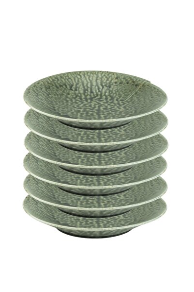 Culinaro Set 6 farfurii,portelan Hazel Green 18xh4,3cm