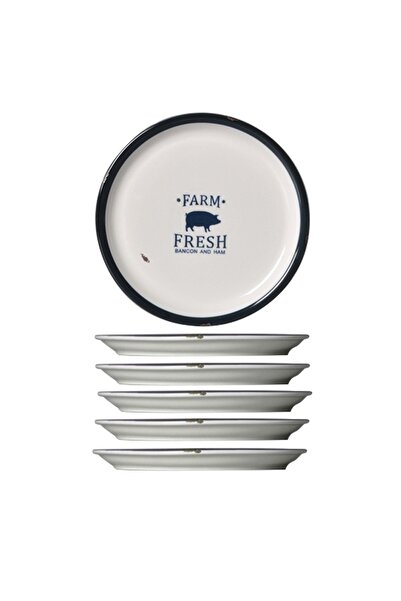 Culinaro Set of 6 porcelain plates HAPPY FARM 22cm