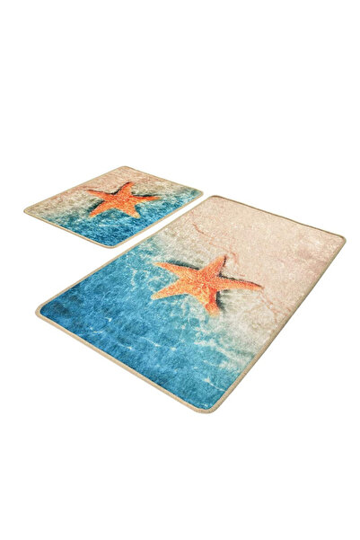 Chilai Home Set covoare baie 359CHL2384, 2 piese, material 100% catifea, mult...