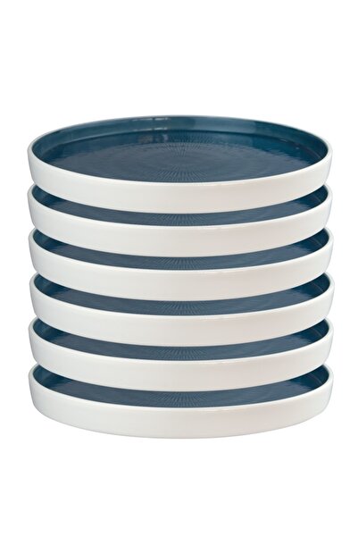 Culinaro Set 6 farfurii portelan HELLA STEEL BLUE 28cm