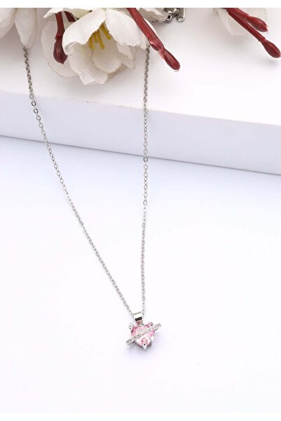 Avant-Garde Paris Blushing Heart Crown Necklace