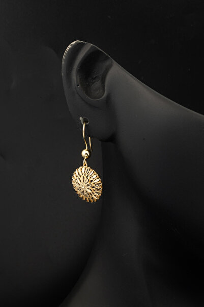 Bilezikci Lotus Çiçeği 14 Ayar Altın Küpe