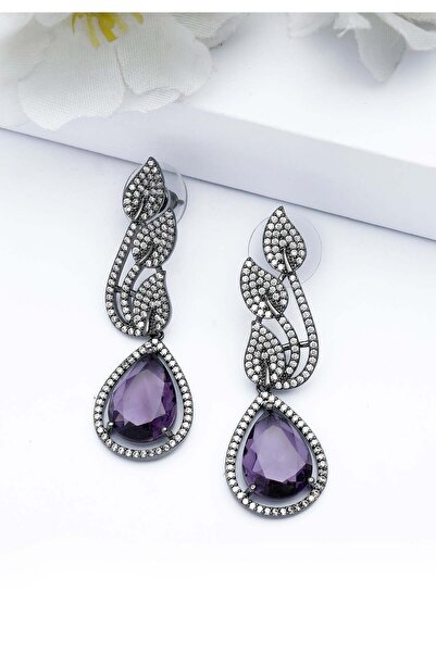 Avant-Garde Paris Cercei contemporani în formă de frunză violet