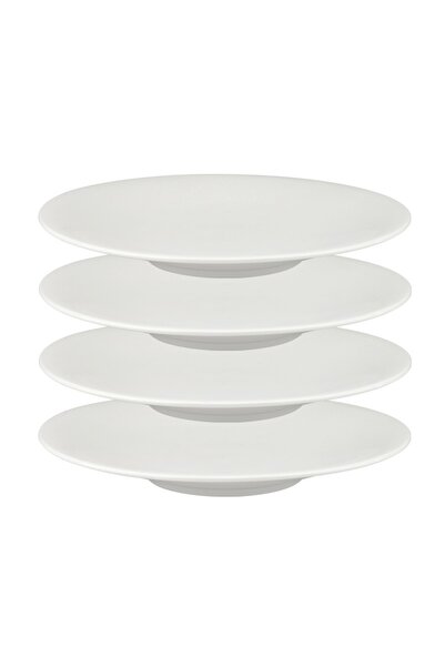 Culinaro Set of 4 White Moss porcelain deep plates 23cm