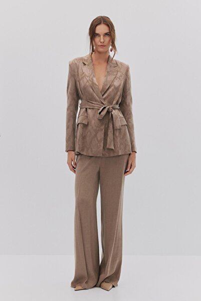 Shn YILAN DESENLİ LYOCELL CEKET PANTOLON TAKIM