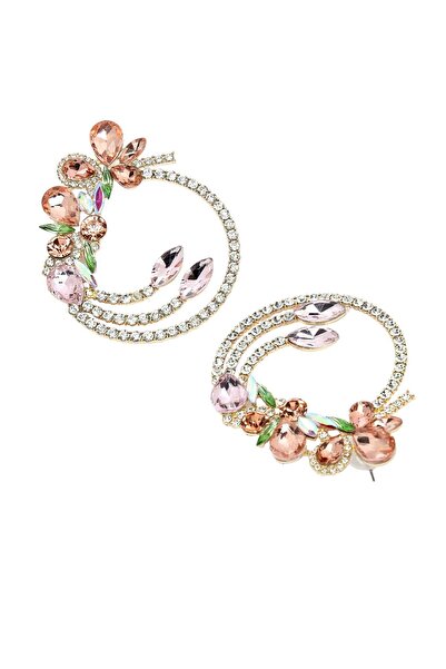 Avant-Garde Paris Cercei cu cristale circulare multistrat, roz