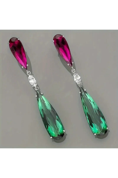 byozanyılmaz Colorful Stone Design Long Earrings