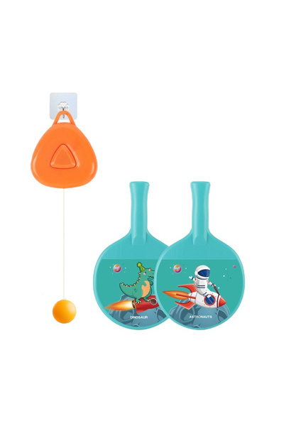 Flippy Set Palete pentru Tenis de Masa, Flippy, pentru Copii, Accesoriu de Agatat Inclus, 2 Mingi, Design A