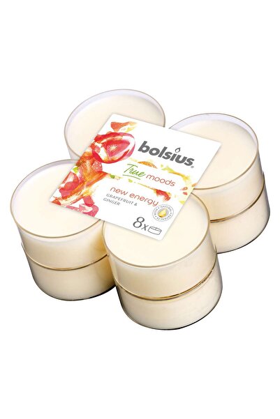 Bolsius Set lumânări parfumate, Bolsius, grapefruit + ghimbir, set de 8 piese