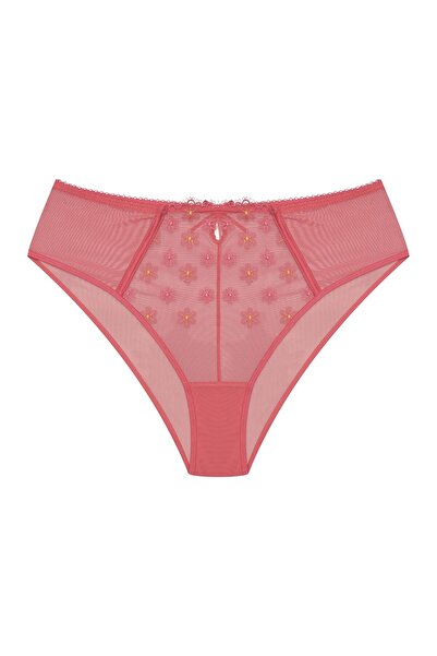 ESOTIQ Chiloți de damă din plasă, stil hipster, cu flori și panglici drăguțe brodate | Bloomy