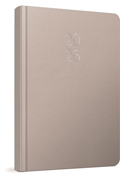 Gıpta 2026 Sert Kapak Günlük Ajanda 17X24 106-ECK Gri