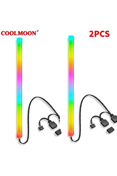 Choice 2PCS 1/2PCS COOLMOON 30cm Aluminum alloy RGB PC Case LED Strip Magneti...