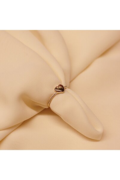 TAHAN MÜCEVHERAT Kalp Minimal Yüzük-14 (Standart Ölçü)