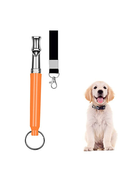StartONTeam Fluier profesional cu ultrasunete anti-lătrat pentru dresaj, respingerea câinilor agresivi, portocaliu