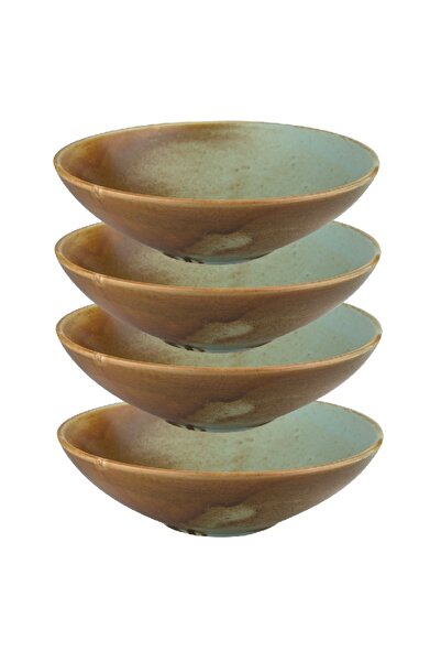 Culinaro Set of 4 deep porcelain plates RIVER 21cm, 1000ml