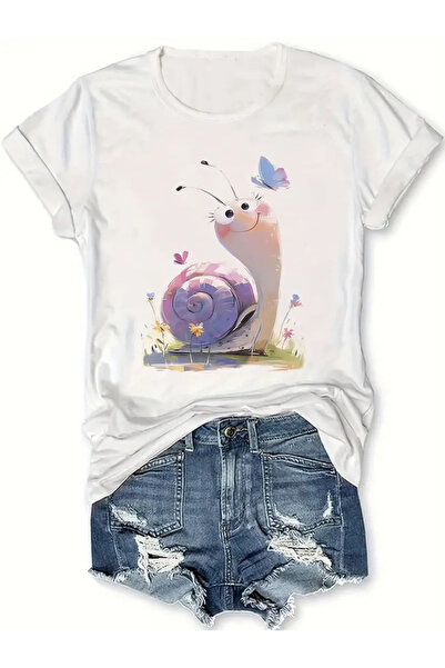 İSMTEXS Tricou unisex cu mânecă scurtă, cu decolteu în formă de O, cu imprime...