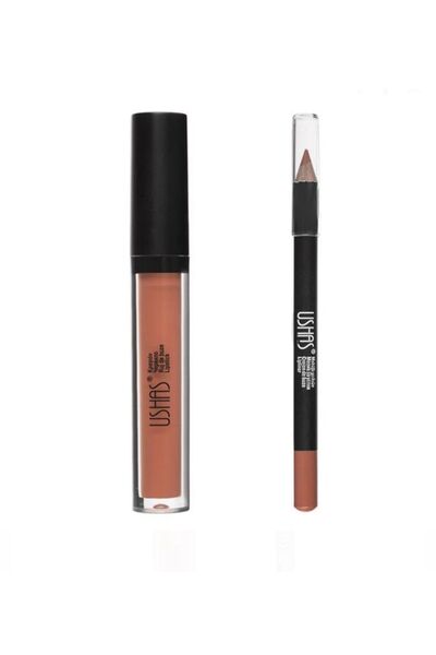 Ushas Cosmetics Σετ ματ lip gloss και ανοιχτό μπεζ μολύβι χειλιών 3.8ml
