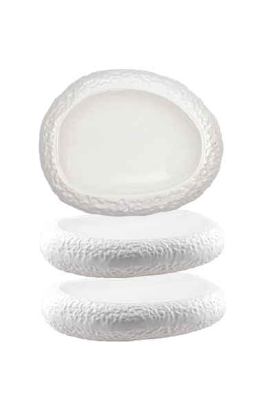 Culinaro Set of 3 presentation plates Black Nest Cuib 23cm white