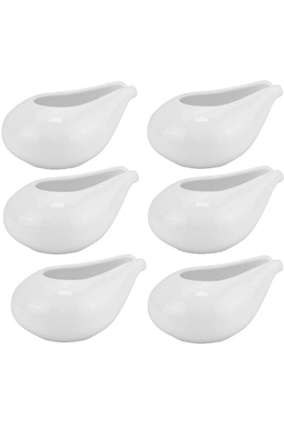 Culinaro Set 6 sosiere Vision White din portelan 200ml