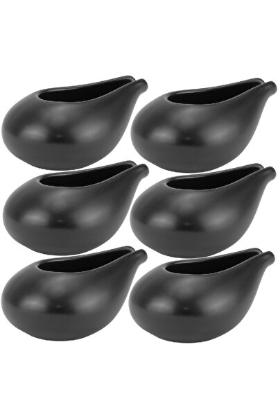 Culinaro Set 6 sosiere VISION BLACK 200ml din portelan