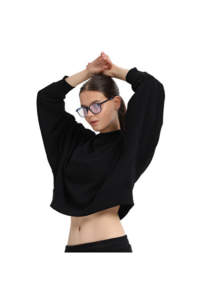 Sportive Fowler Kadın Siyah Günlük Stil Sweatshirt 25KK1038-SYH